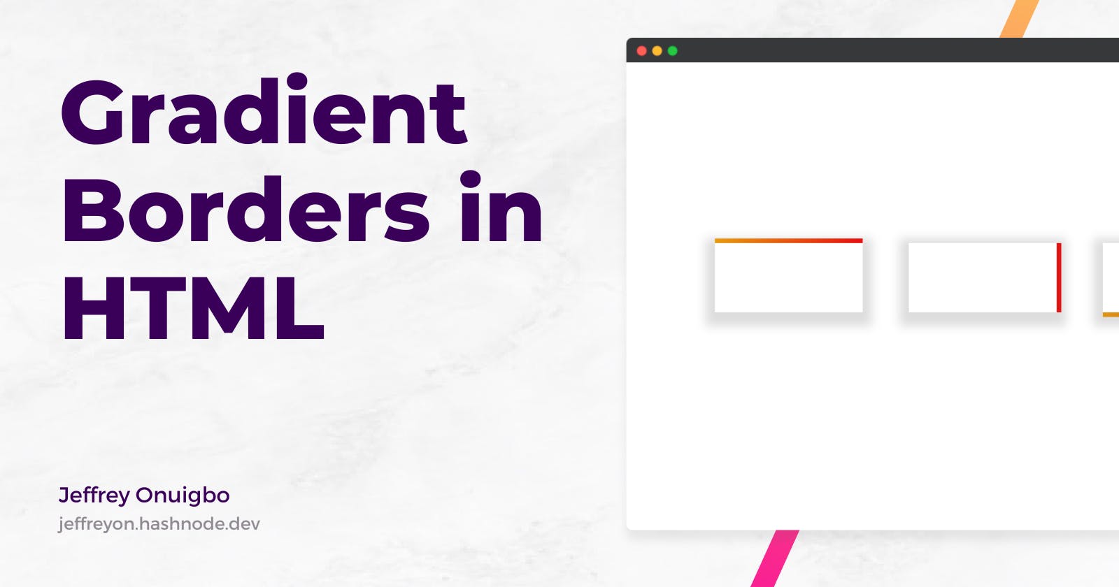 How to add gradient borders to elements in HTML