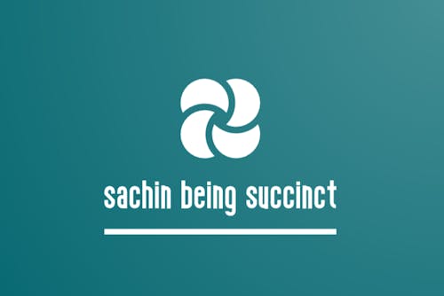 Sachin being succinct