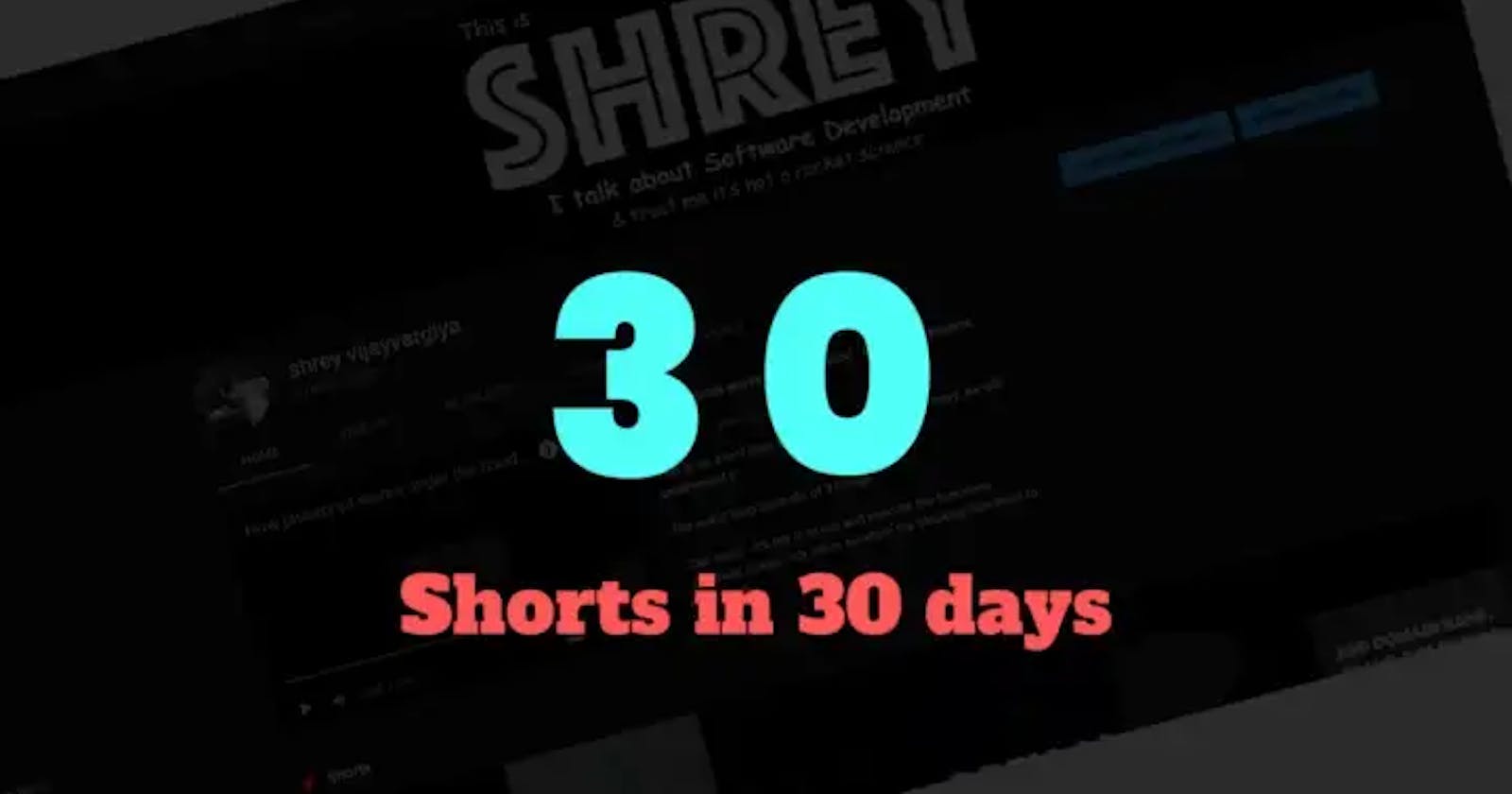 I post 30 shorts in 30 days and here's How you can do it