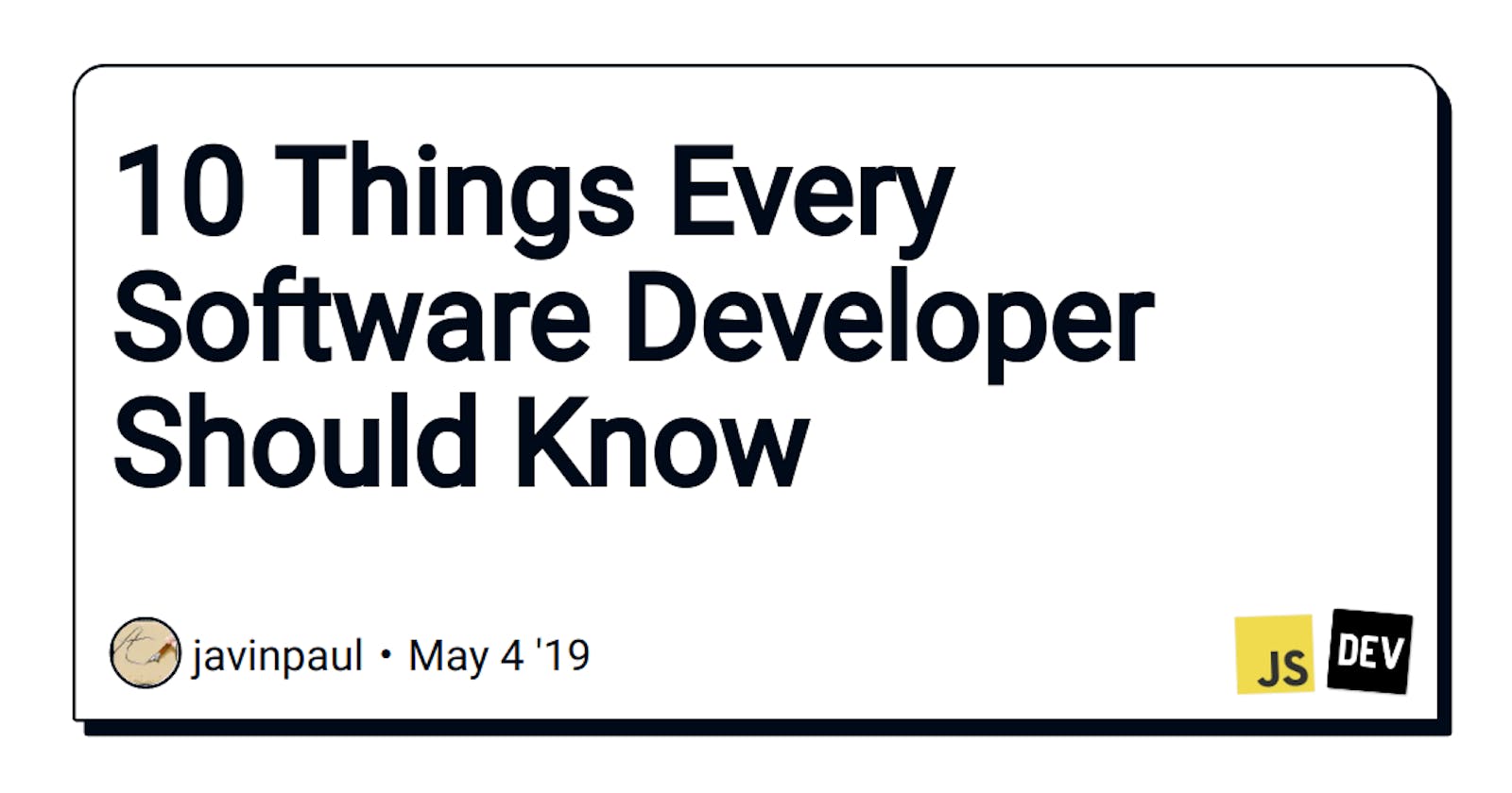 10 Things That Every Software Engineer Knows..