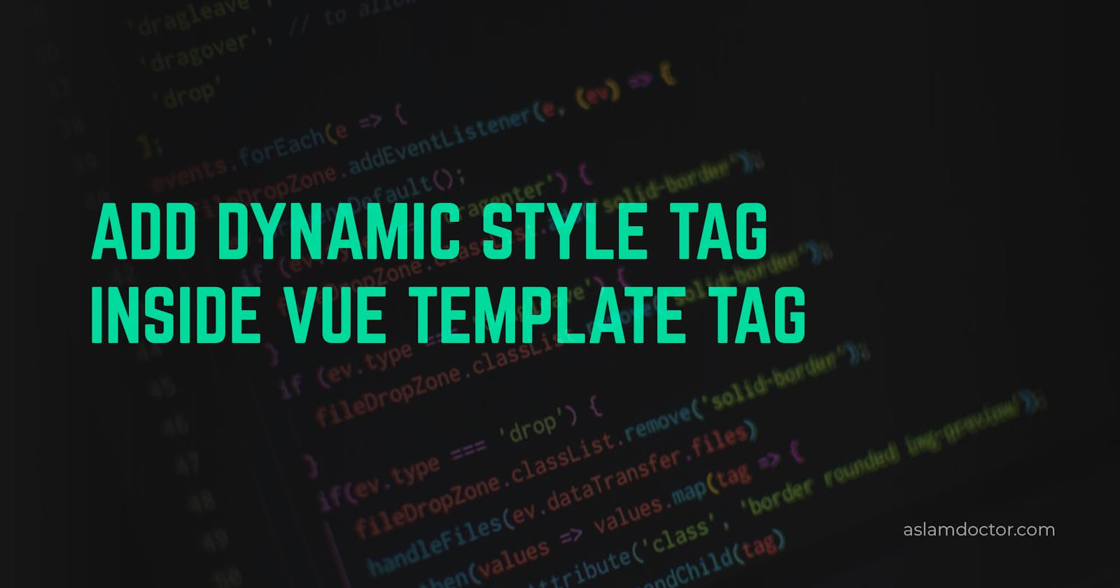 Add dynamic style tag inside Vue template tag
