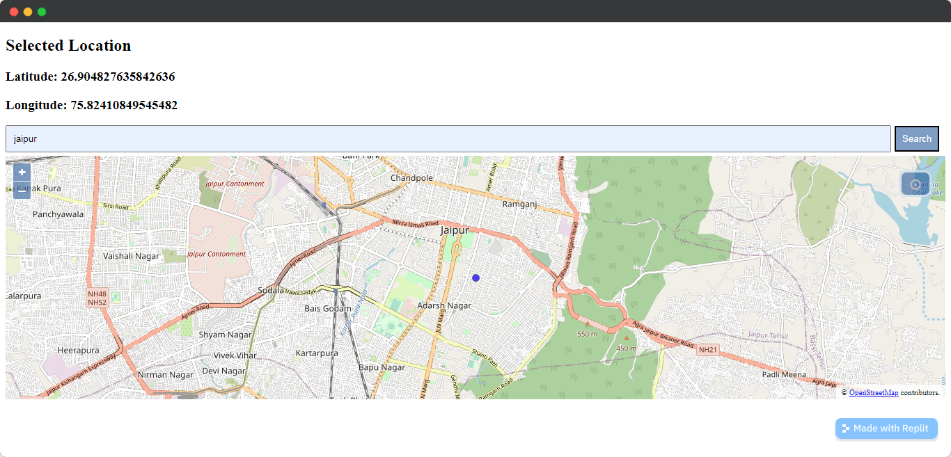 Location picker with OpenStreetMap and niwa location picker with location search feature