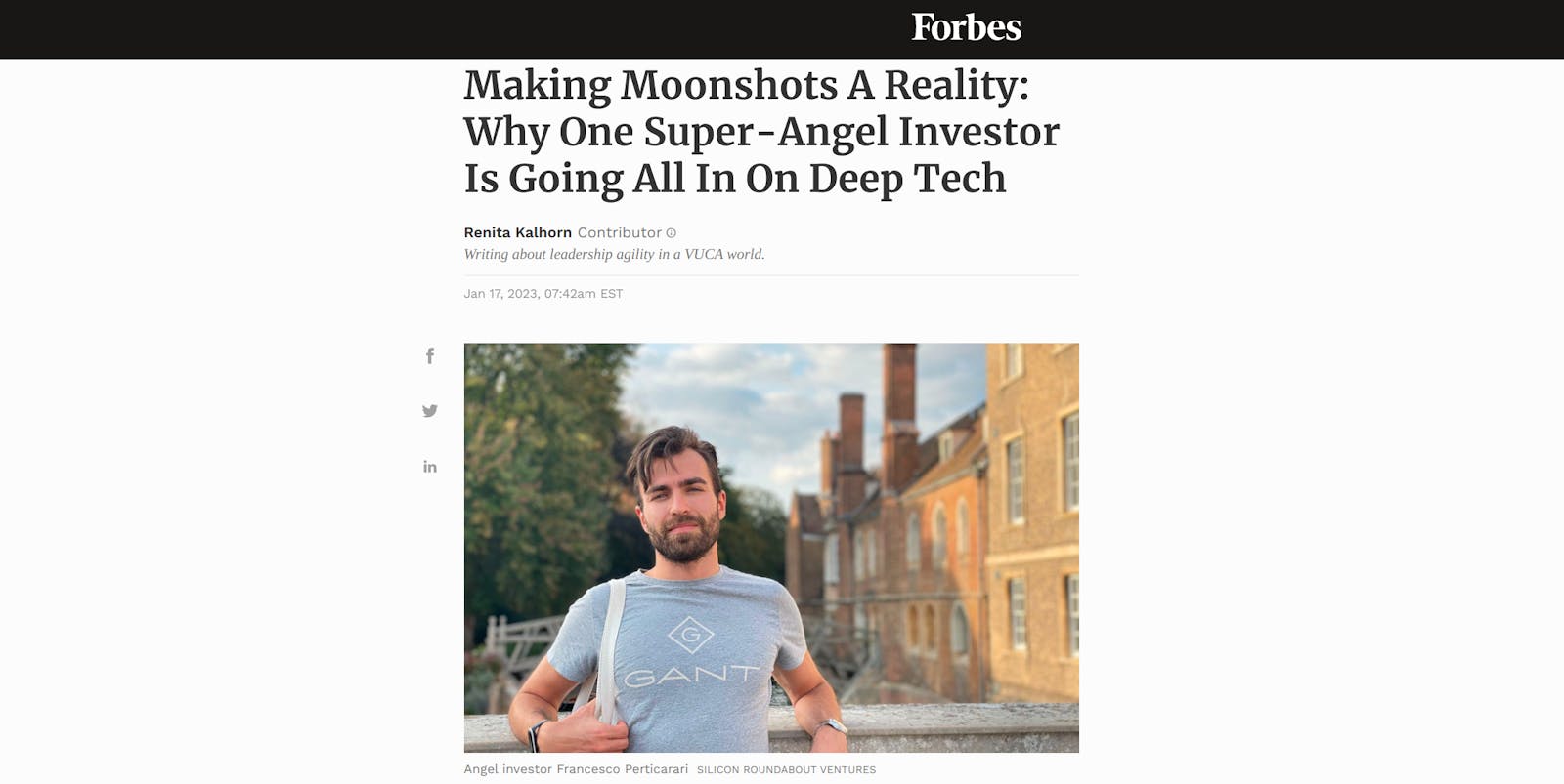 Making Moonshots A Reality: Why One Super-Angel Investor Is Going All In On Deep Tech
