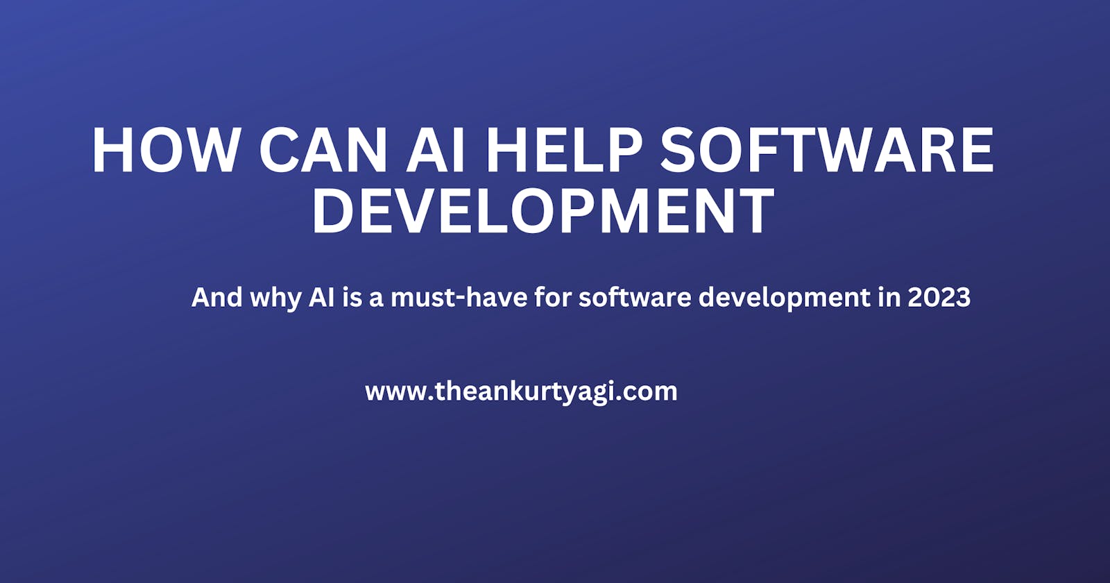 How Can AI Help Software Development