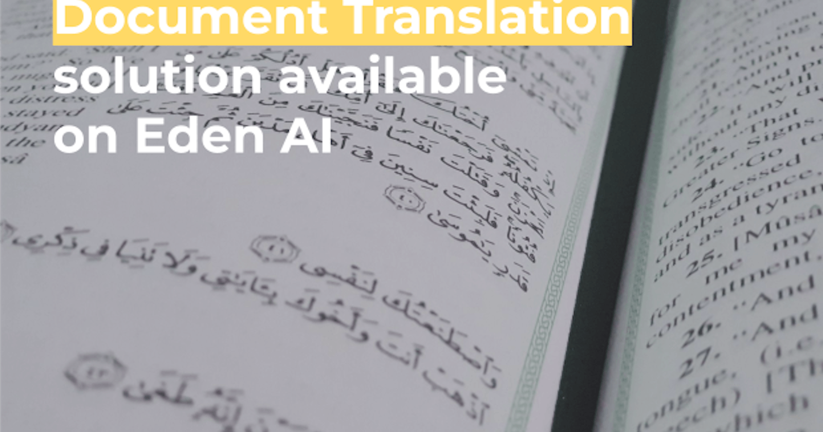 NEW: Document Translation feature available on Eden AI
