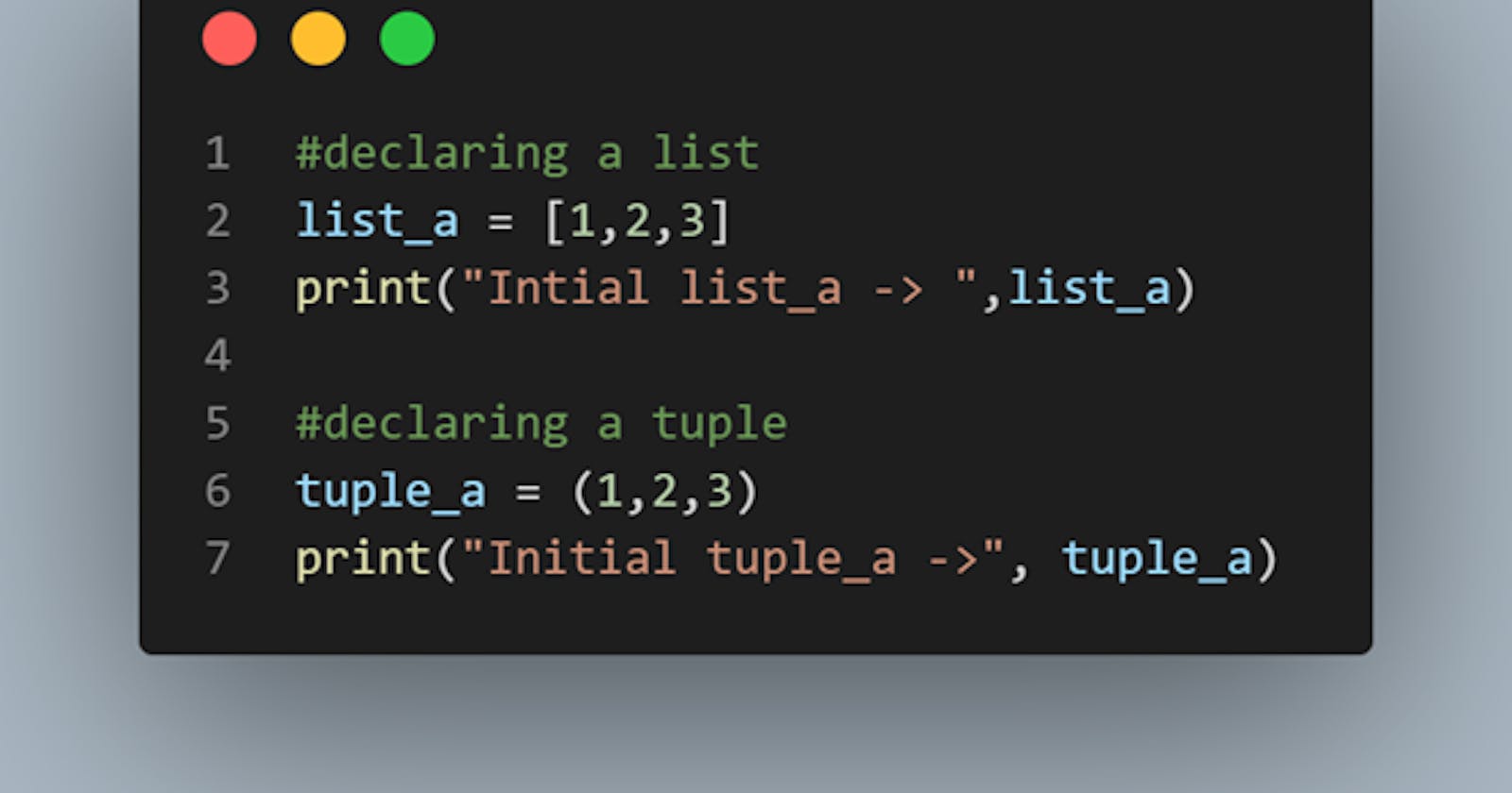 Python 101: Lists and Tuples