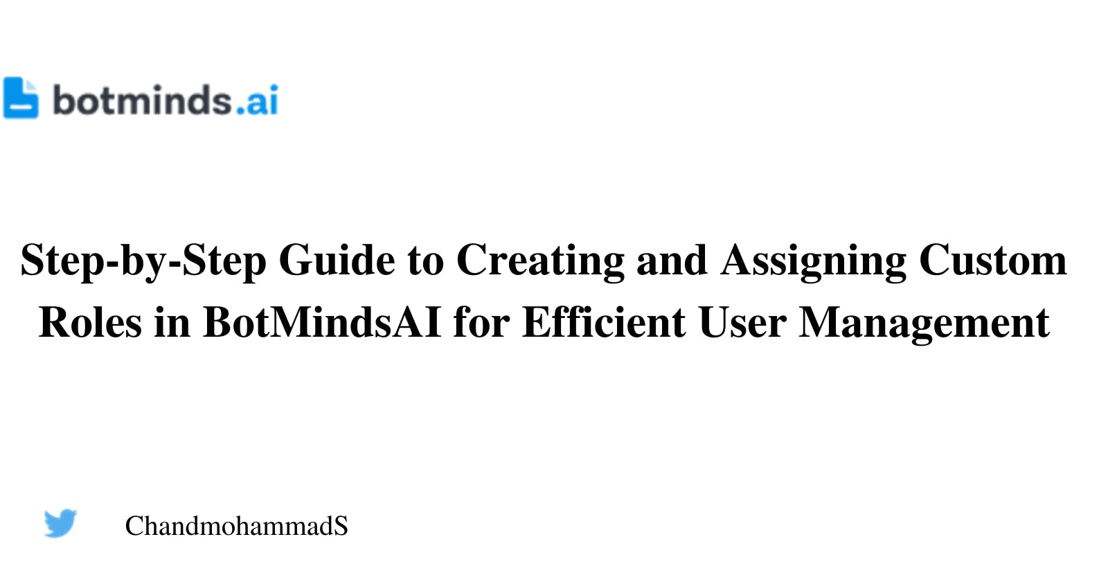 Step-by-Step Guide to Creating and Assigning Custom Roles in BotMindsAI for Efficient User Management