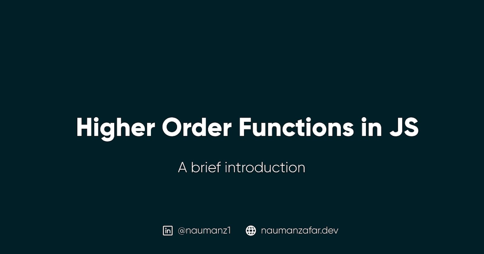 My fancy name is Higher Order Function!