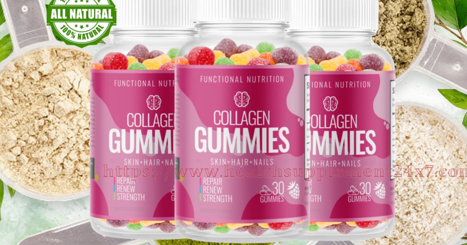 Functional Nutrition Collagen Gummies Repairs Wrinkles & Fine Lines, Hair Fall, Repairs Damaged & Dry Nails[Real Or Hoax]