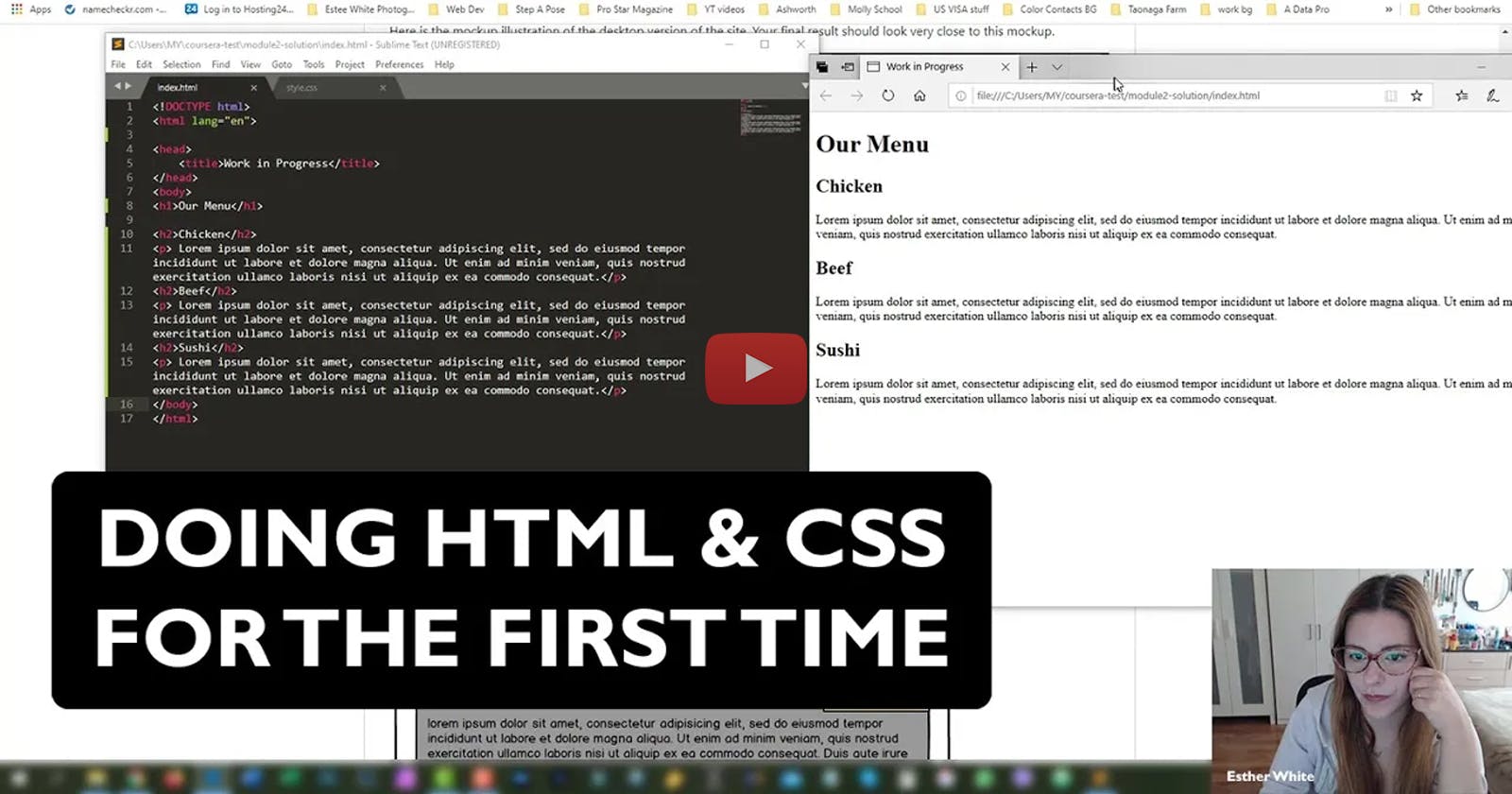 Starting with HTML and a bit of CSS back in 2020