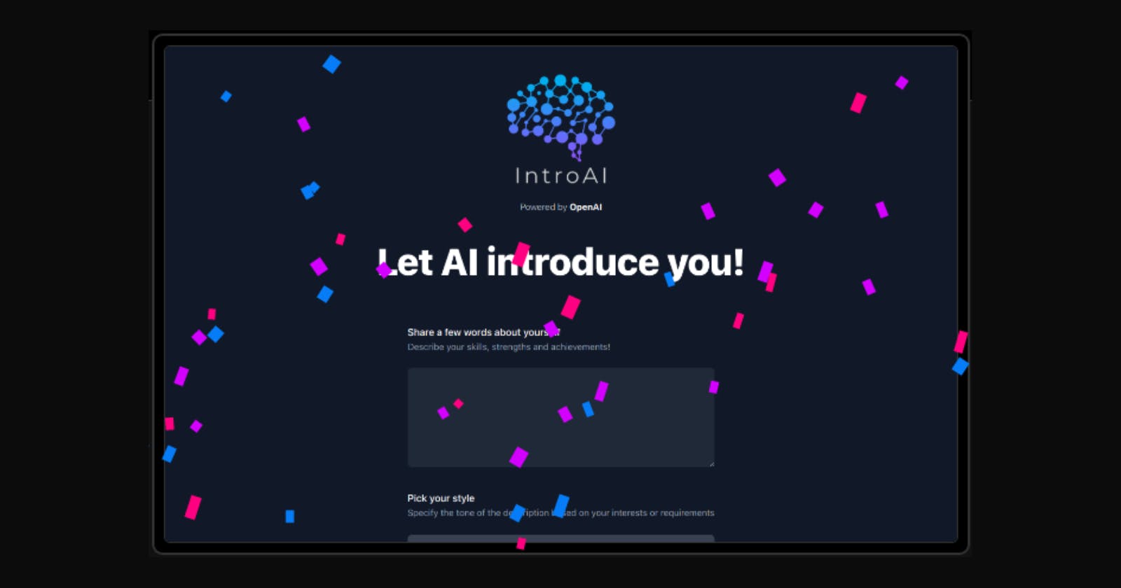 IntroAI -  Introductions powered by OpenAI