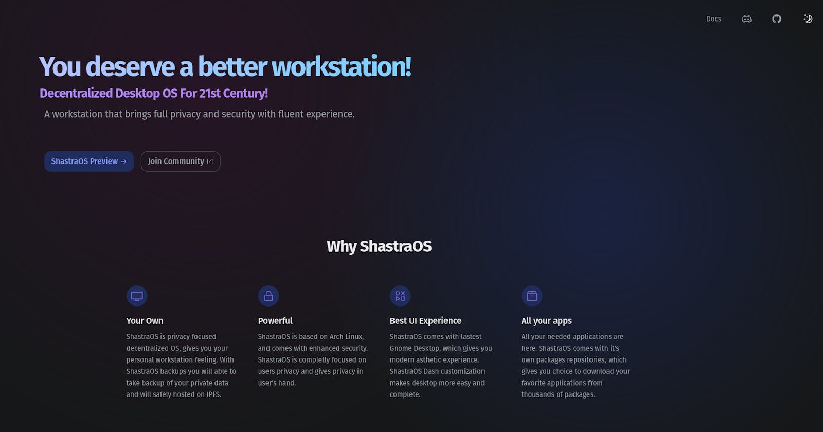 ShastraOS - Your own Decentralized Operating System