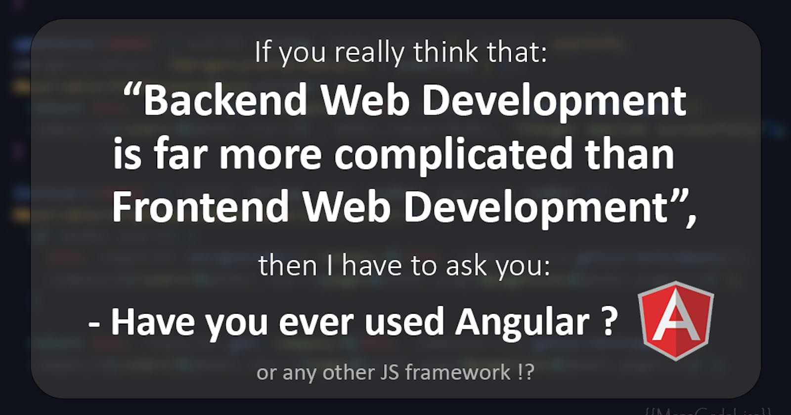 Is Backend really more complicated than Frontend ?