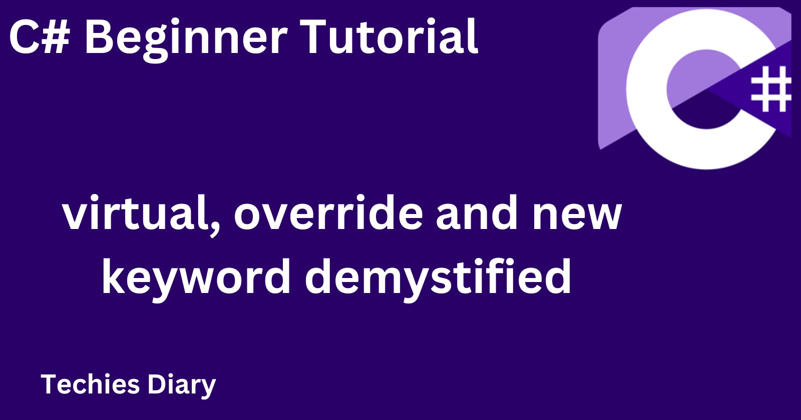 C# virtual, override and new keyword