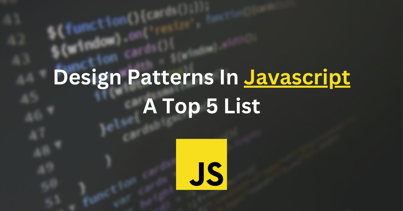 Design Patterns in JS: A Top 5 List