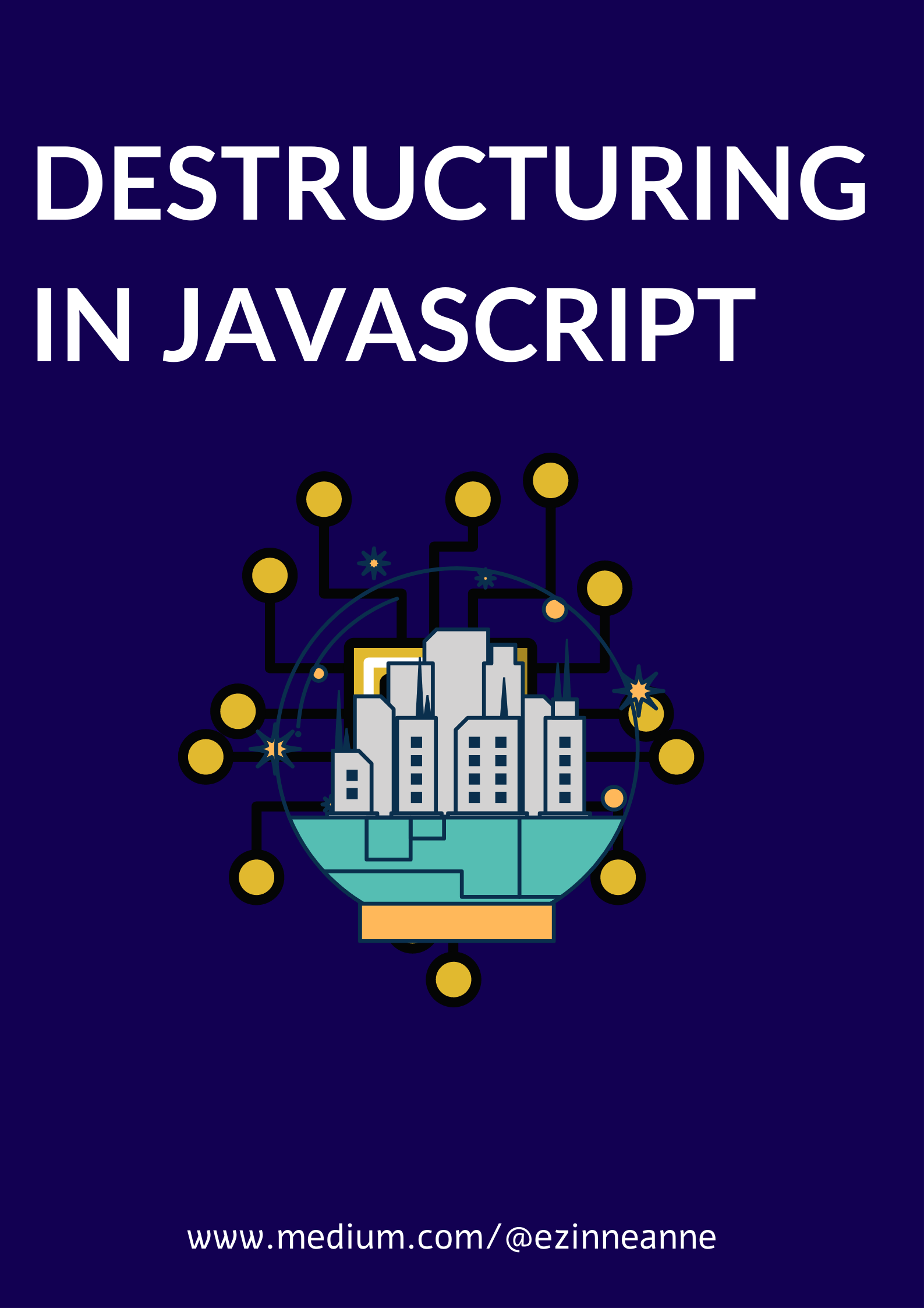 destructuring in javascript text written