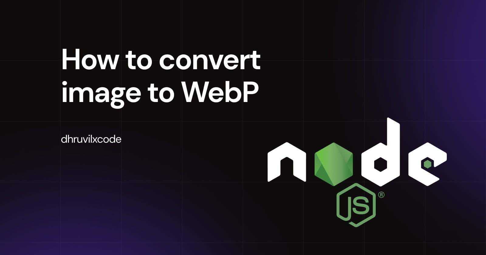 How to convert an image to WebP in NodeJS Express Backend