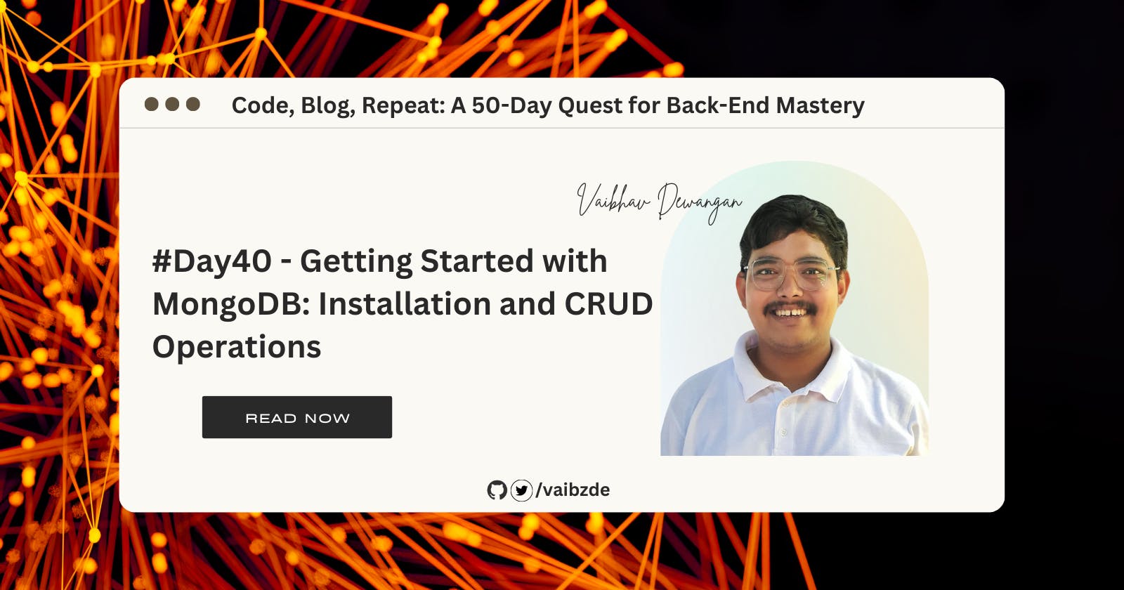 #Day40 - Getting Started with MongoDB: Installation and CRUD Operations