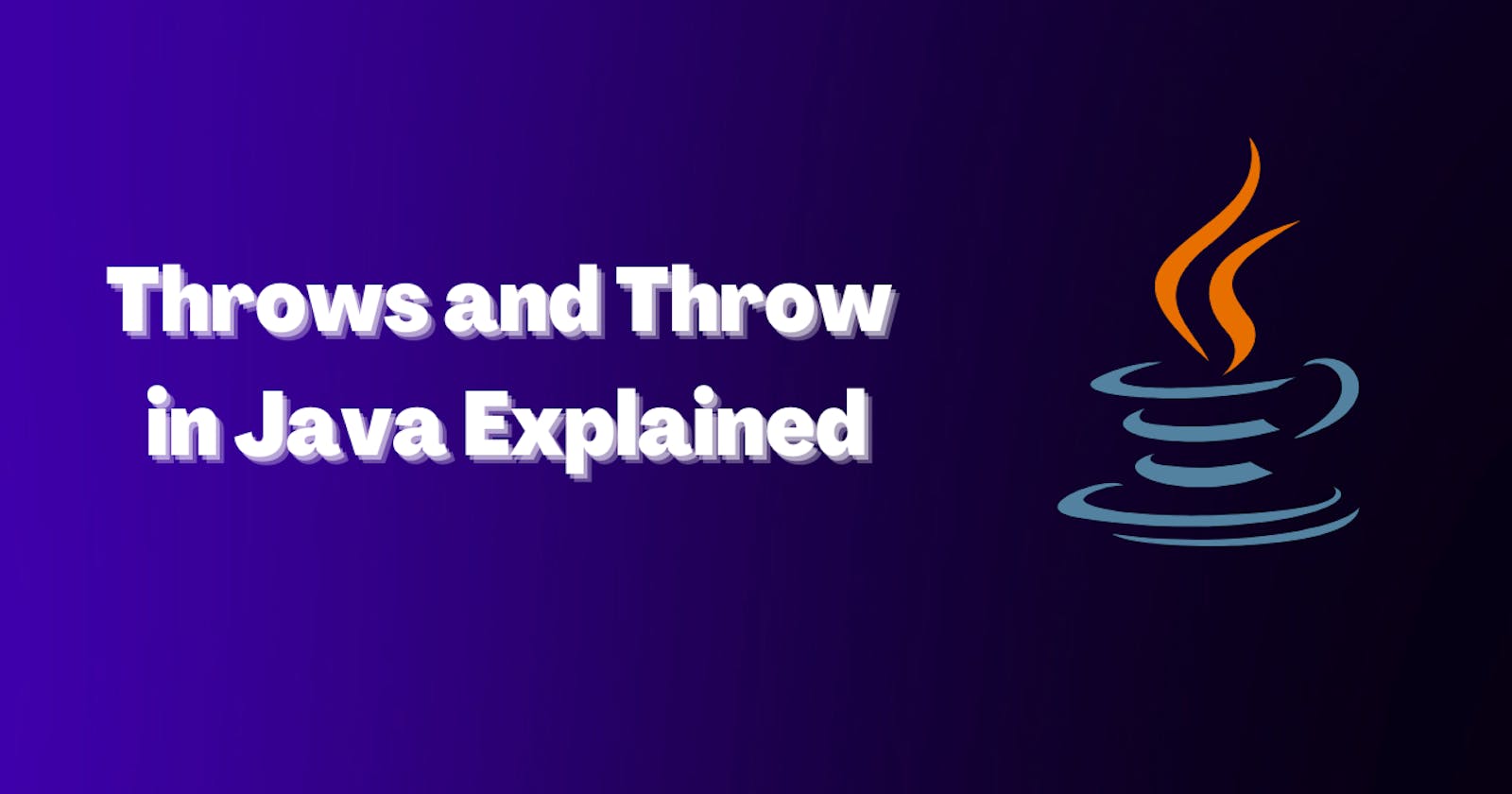 Throws and Throw in Java Explained