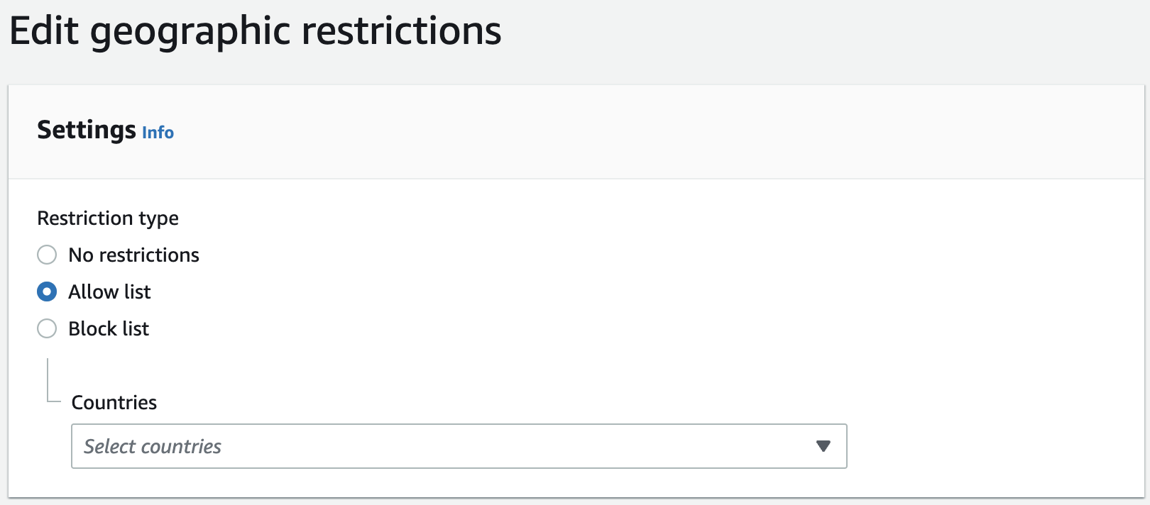 Geo restrictions on CloudFront distributions