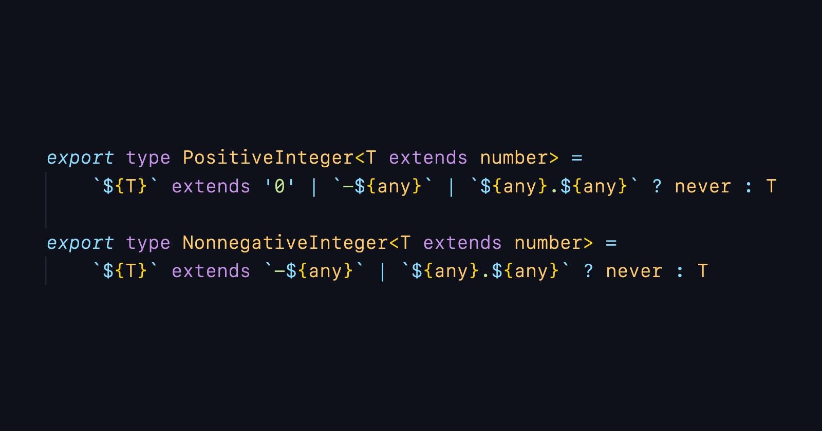 TypeScript Positive Integer Type