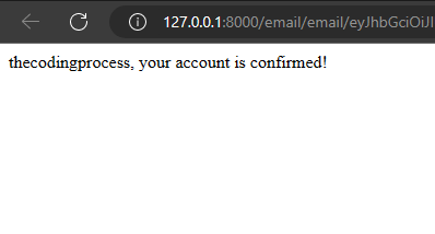 Confirmation message on browser