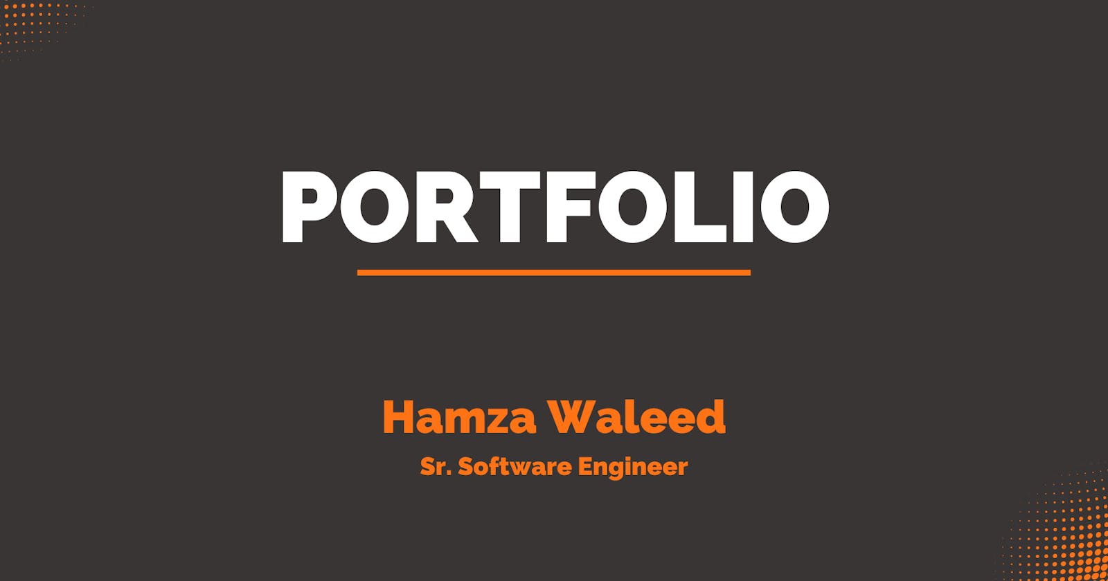 Portfolio - Hamza Waleed