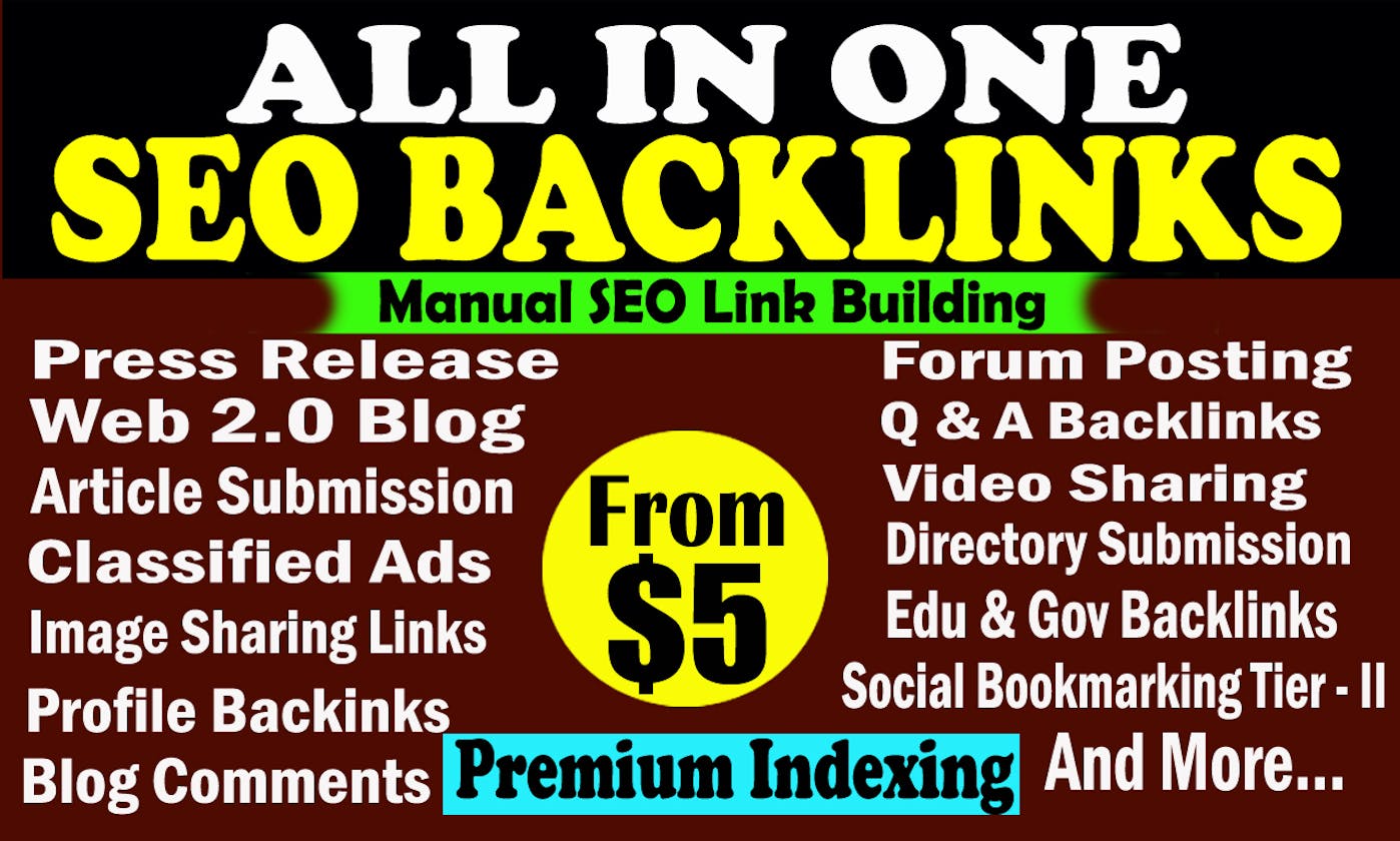 I will do provide all in one manual SEO link building package
