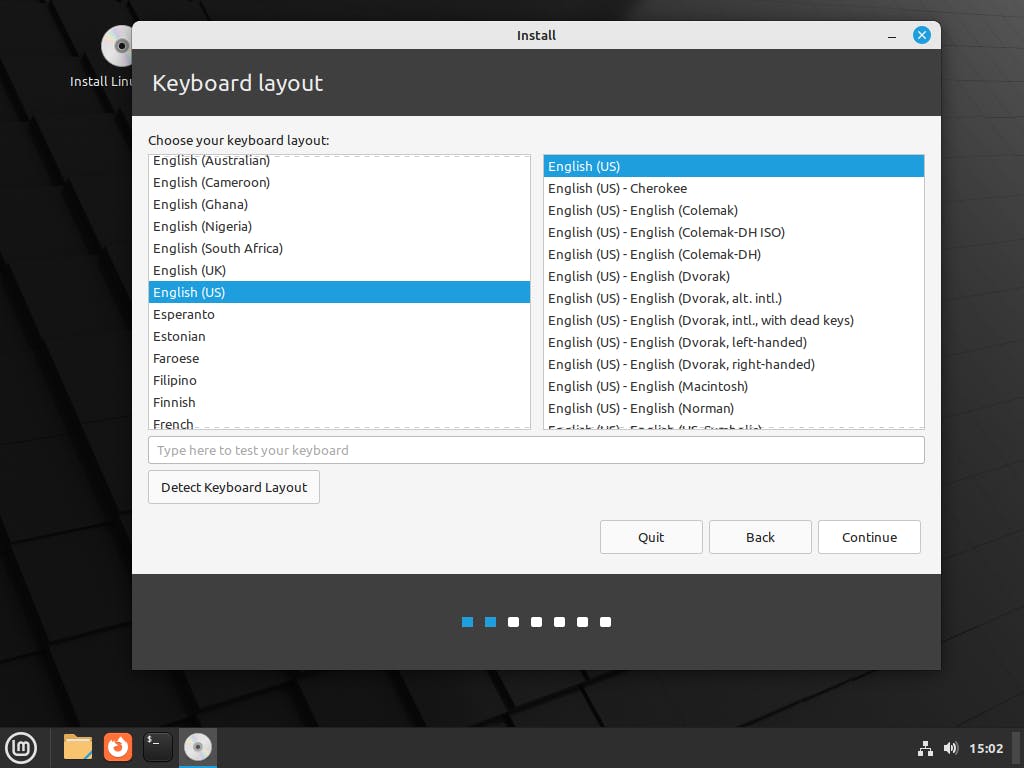 Keyboard layout