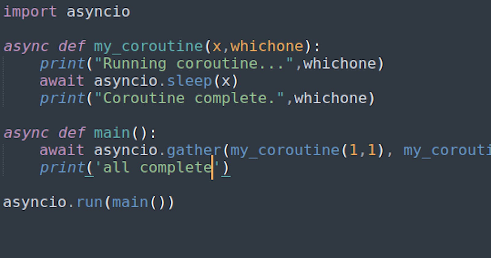 Asynchronous Operations (Coroutine) in Python