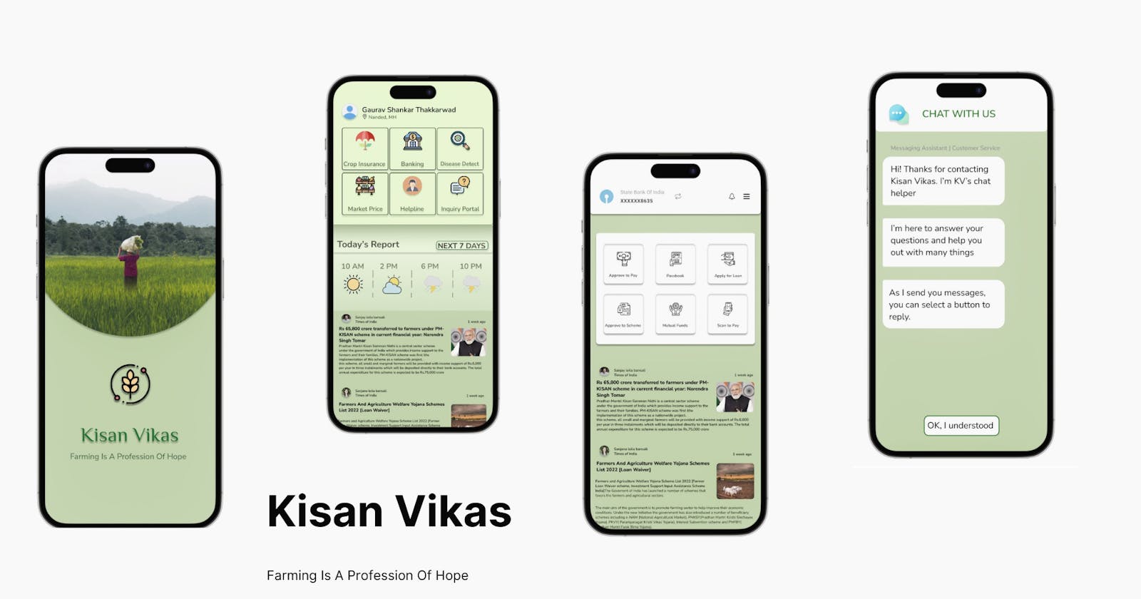Kisan Vikas- Unified App for Farmers (UI/UX case study)