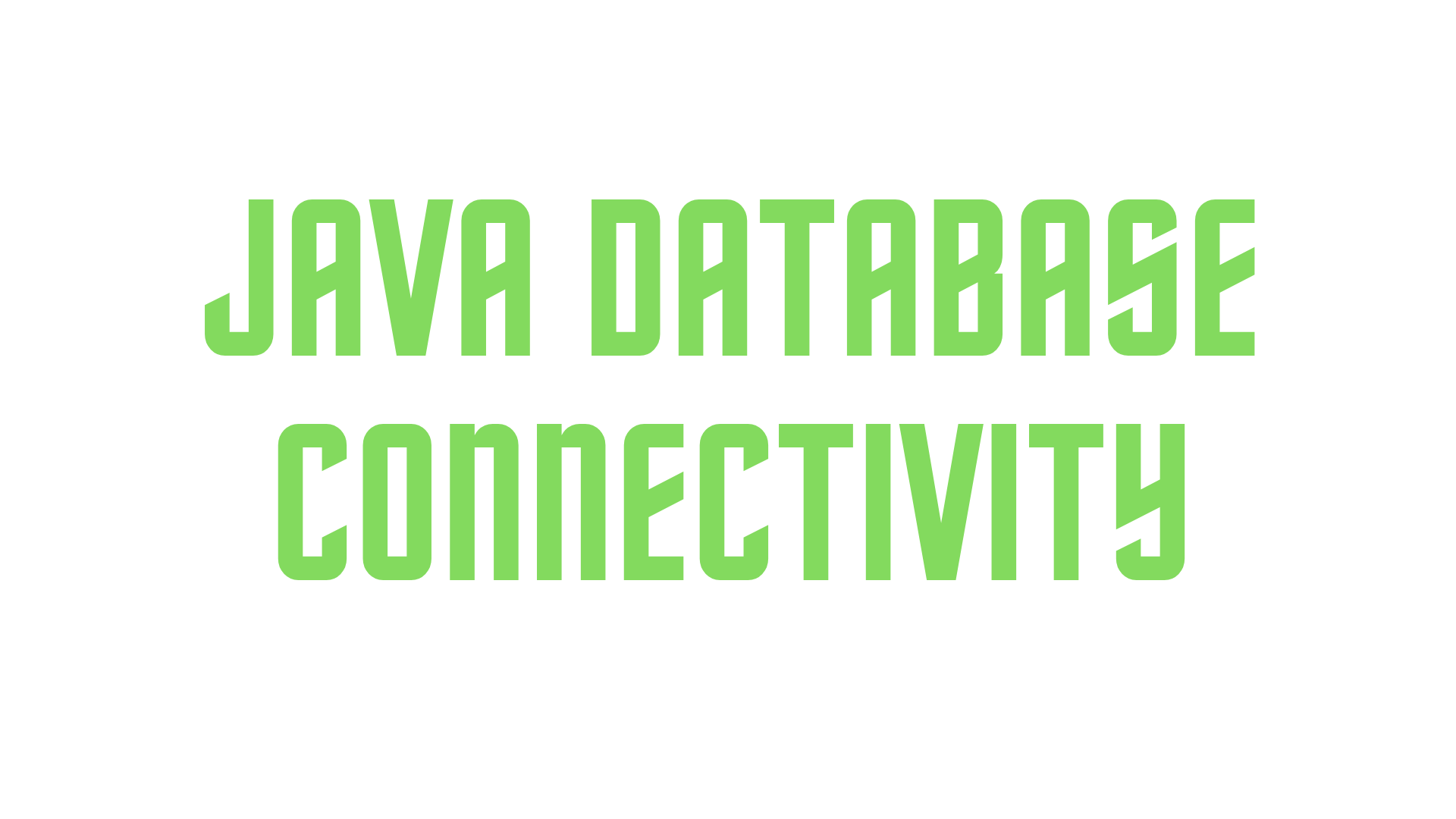jdbc(java database connectivity)
