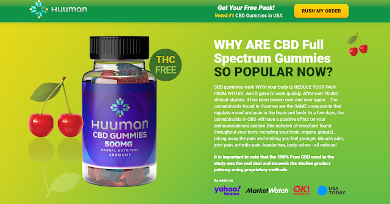 Huuman CBD Gummies Reviews– Relieves Stress, Pain & Discomfort Easily! Price