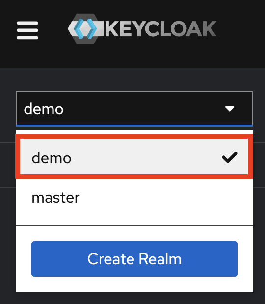 Switch to demo realm