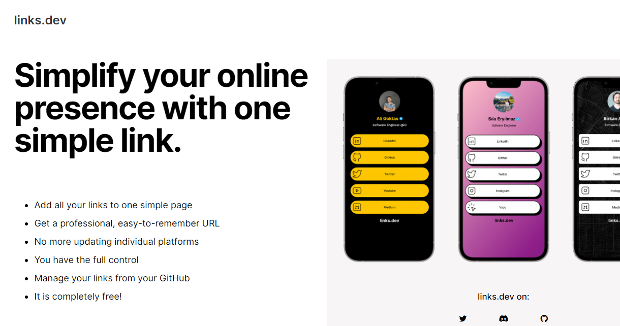 Links.dev: The Free and Open-Source Linktree Alternative