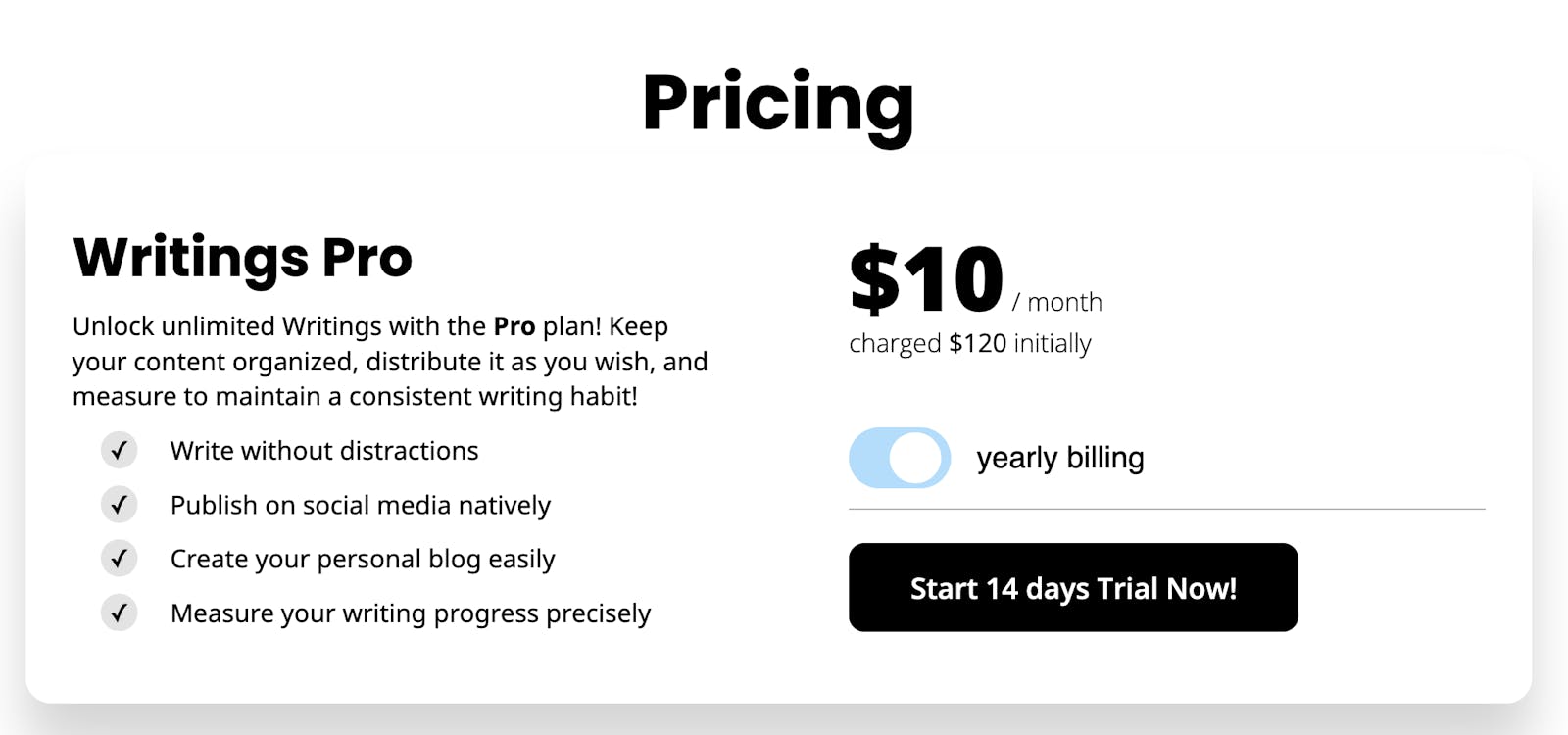 How to create a simple Pricing Table for Carrd, with an annual price toggle