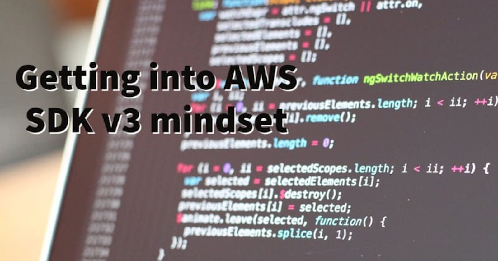 Getting into AWS SDK JS v3 mindset