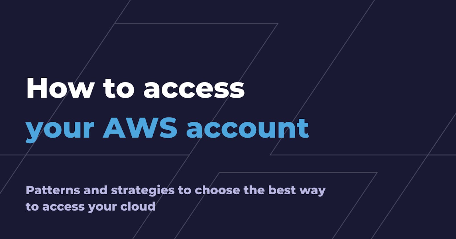 How to access your AWS account