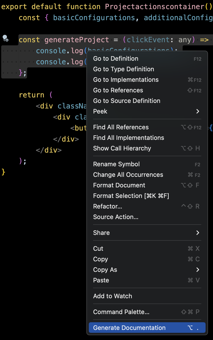 Documenting code in VS Code with Mintlify