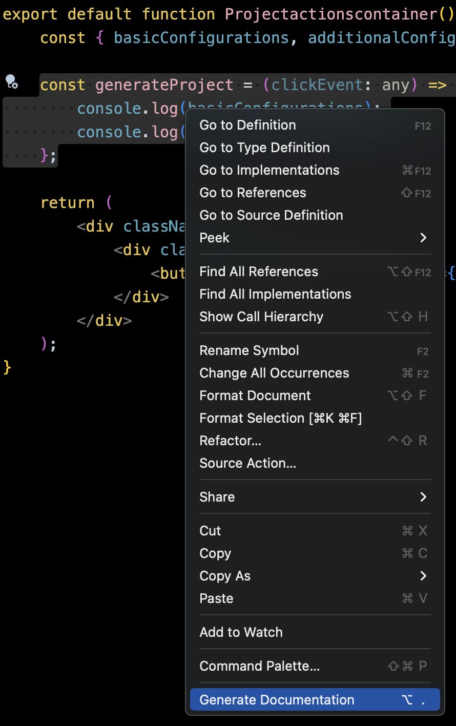 Documenting code in VS Code with Mintlify