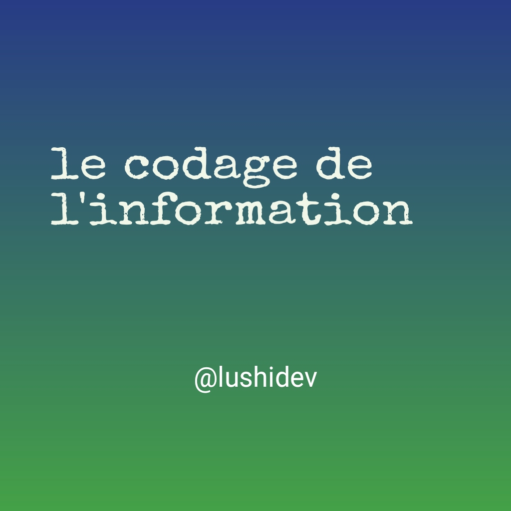 Le codage de l'information
