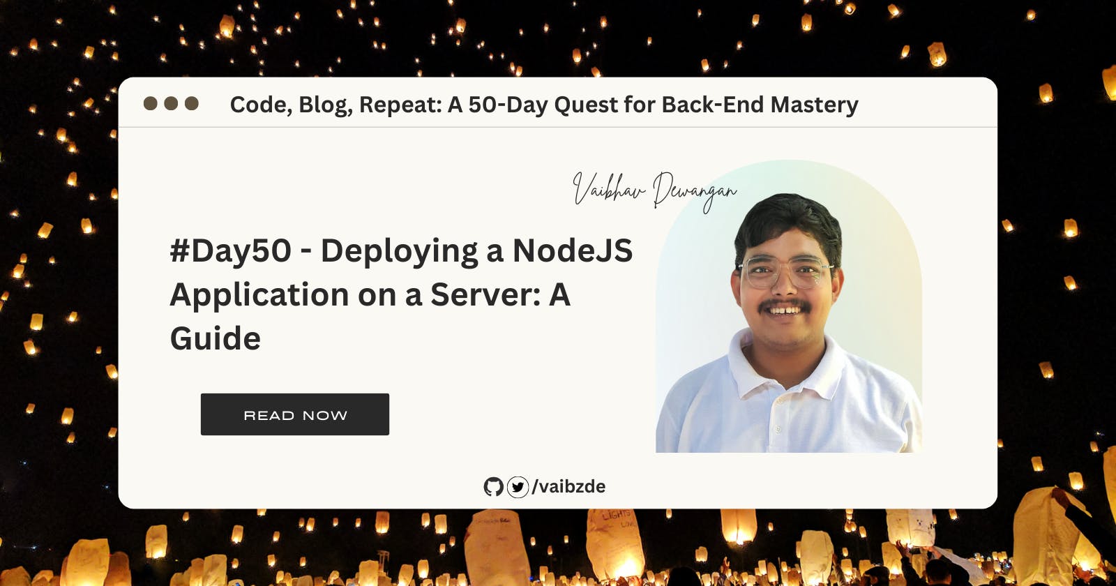 #Day50  - Deploying a NodeJS Application on a Server: A Guide