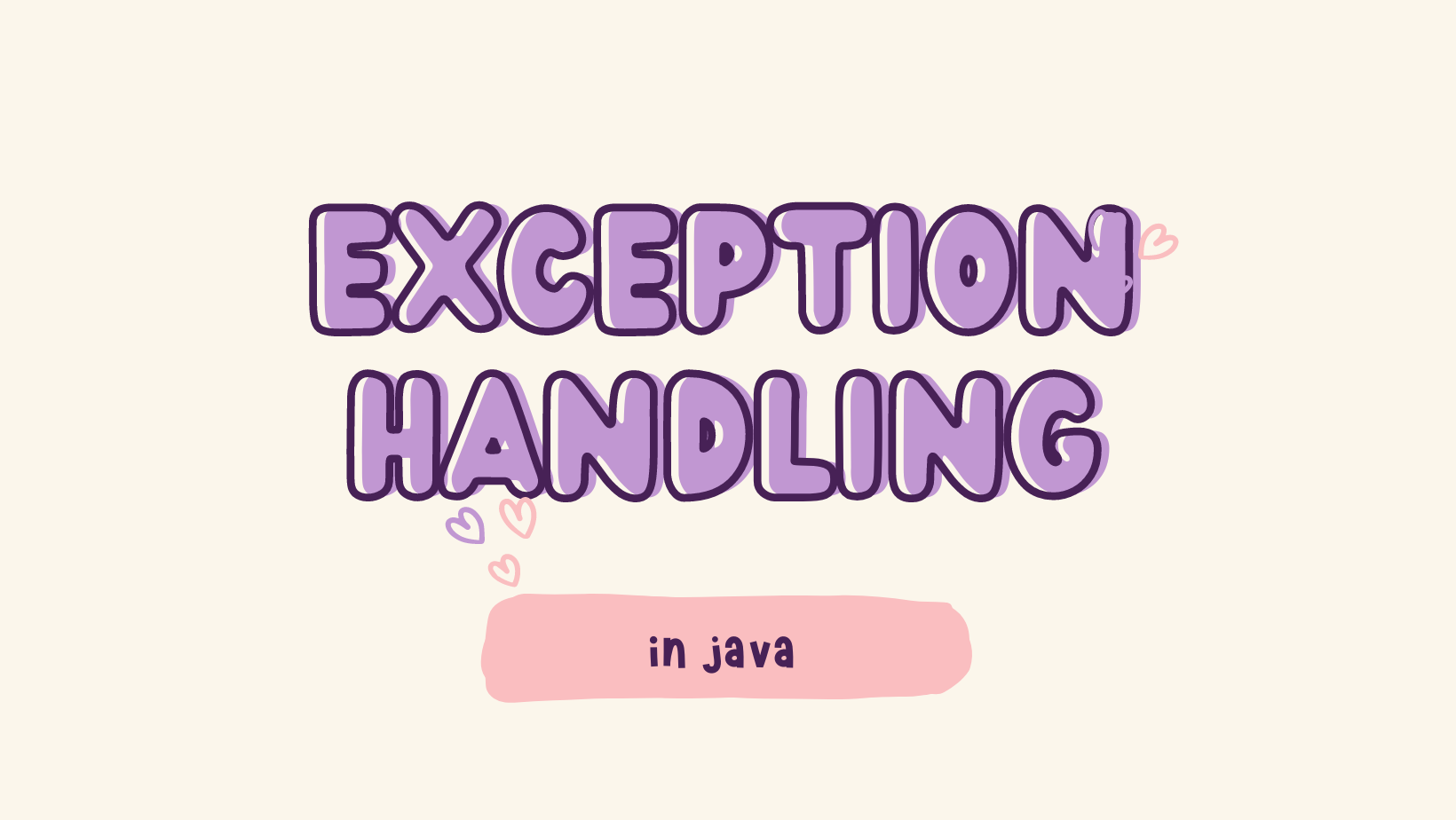 Exception handling in Java