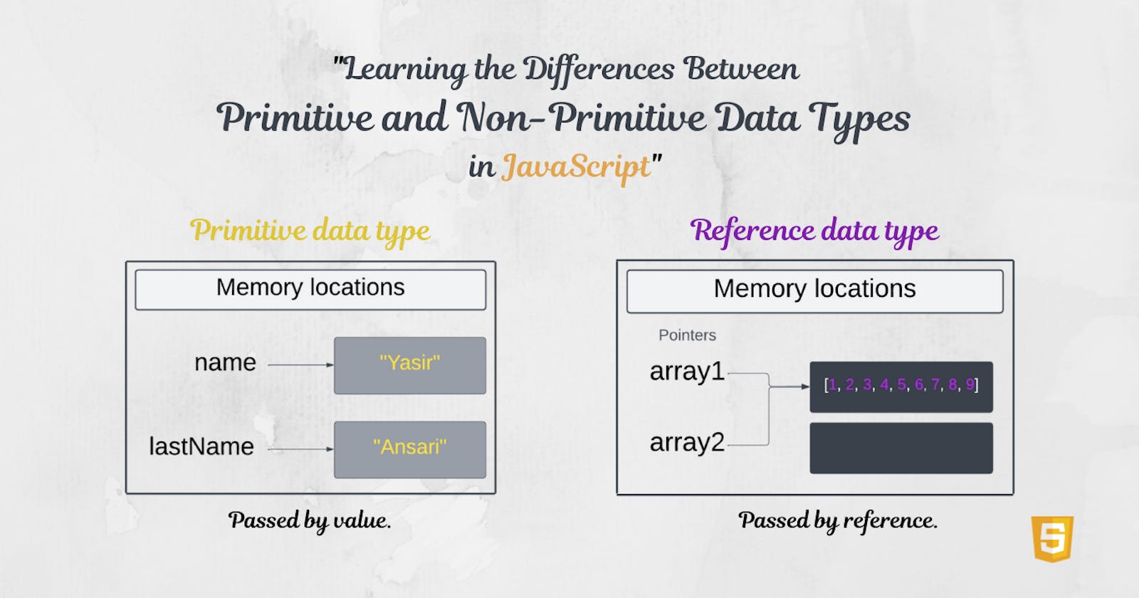 Primitive vs Non-primitive data types