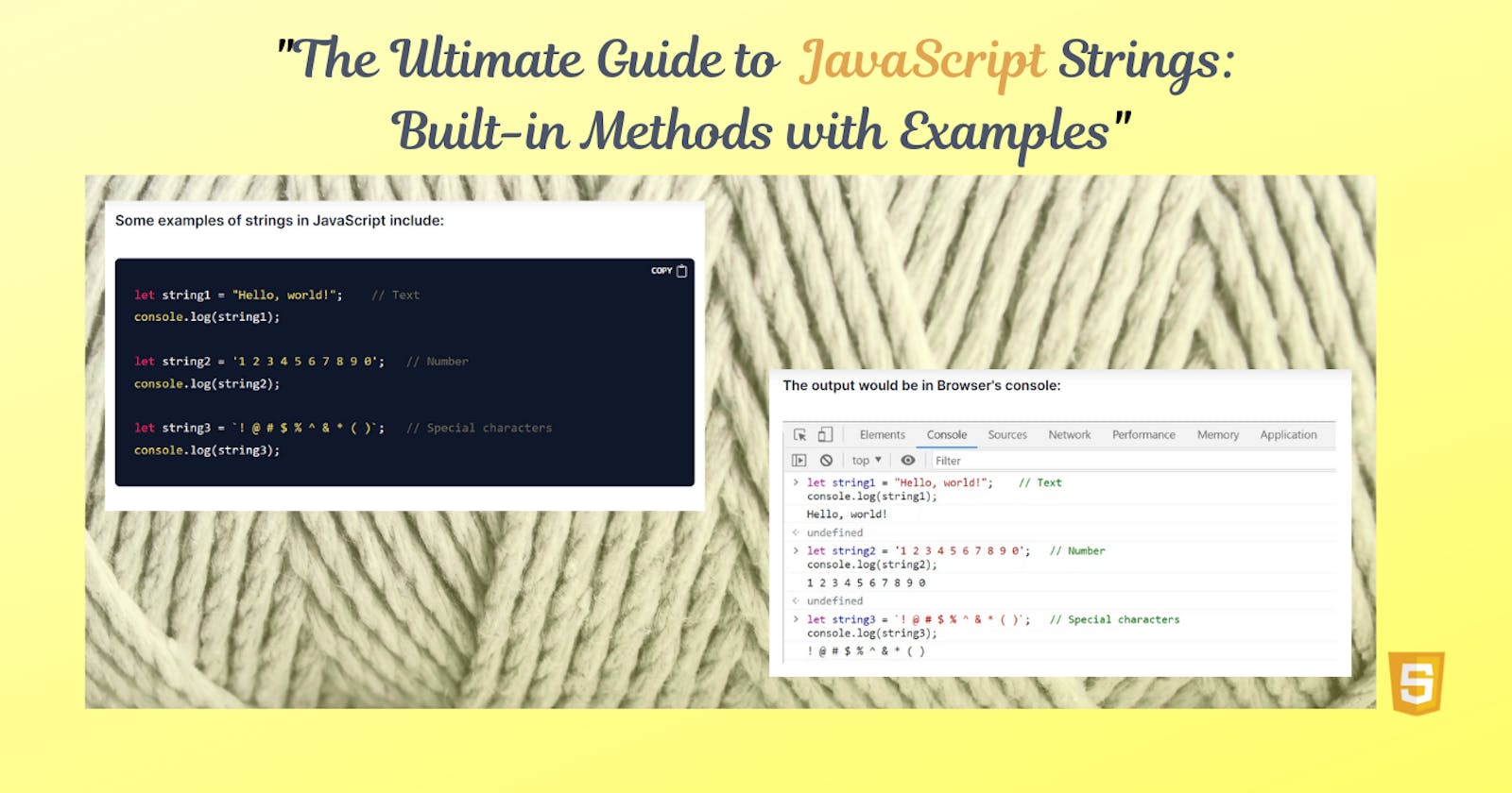 Introduction to JavaScript Strings & Methods