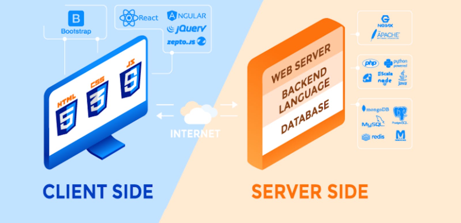 The Distinction Between Server-Side and Client-Side Development in Web Development