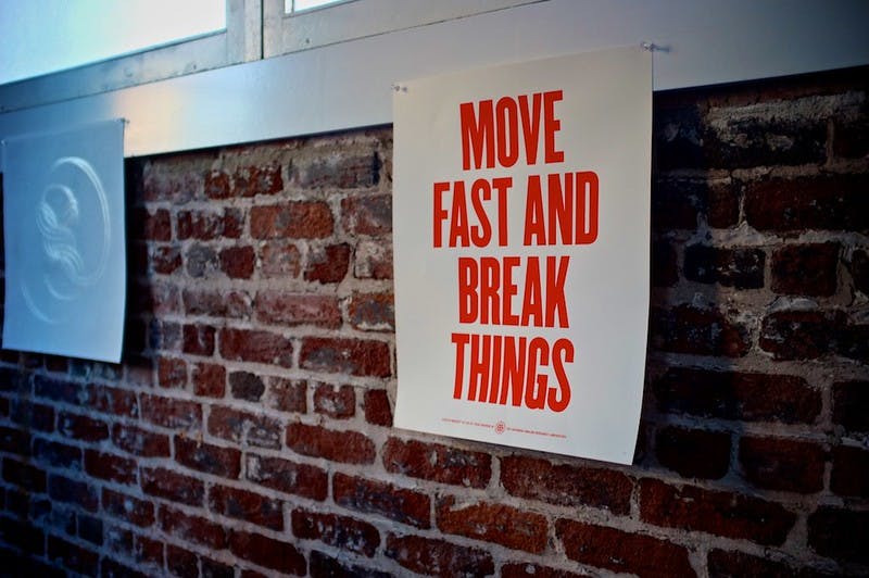 "Move Fast and Break Things" by rossbelmont is licensed under CC BY-NC-SA 2.0. To view a copy of this license, visit https://creativecommons.org/licenses/by-nc-sa/2.0/?ref=openverse.