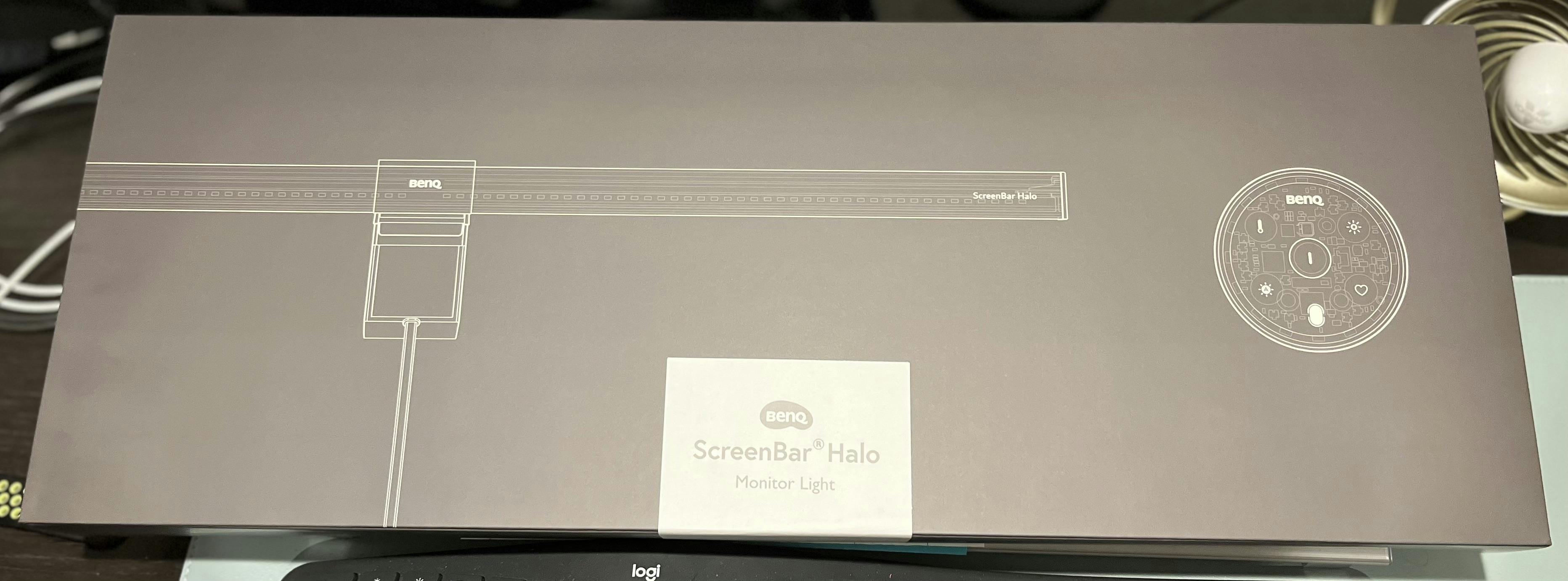 BenQ ScreenBar Halo Monitor Light in the box it shipped in