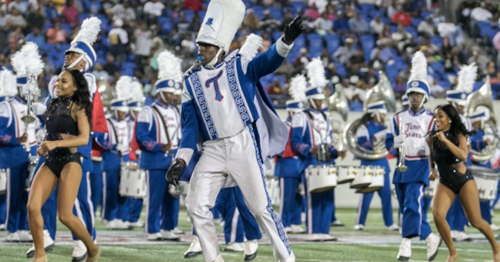 TSU's Marching Band drew attention at the 65th Grammy Awards