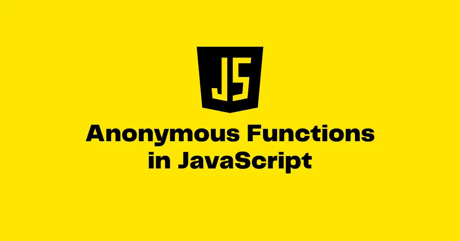 Anonymous function in JavaScript